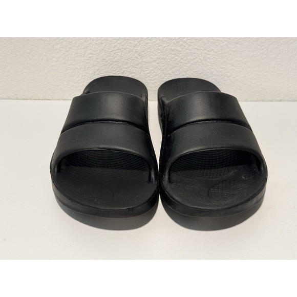 OOFOS OOahh Recovery Slide Slip On Sandal Unisex Black Mens 10 Womens Sz 12 main image 4